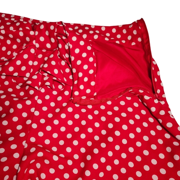 Disney Lauren Conrad collab Minnie Mouse shorts red polka dot bow women's large - Picture 5 of 11
